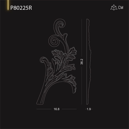 P80225R Modele de ornamente si decoratiuni de perete din poliuretan