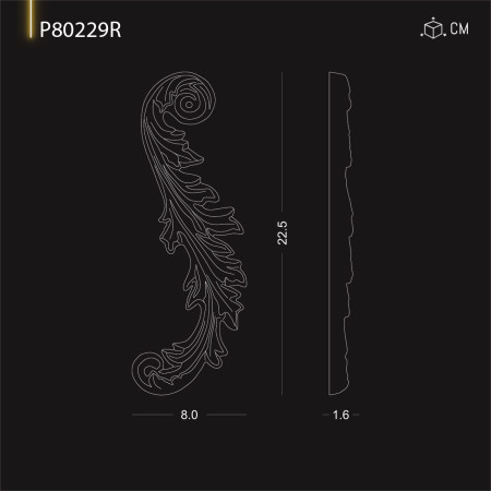 P80229R Modele de ornamente si decoratiuni de perete din poliuretan