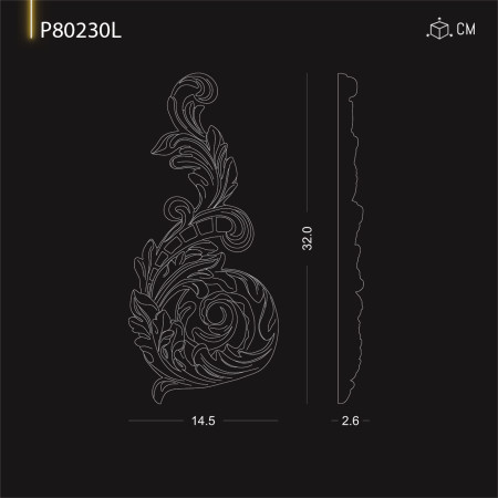 P80230L Preturi de ornamente si decoratiuni de perete din poliuretan