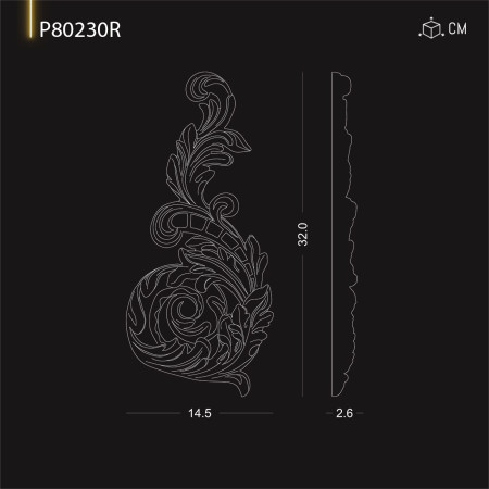 P80230R Preturi de ornamente si decoratiuni de perete din poliuretan cu modele decorative