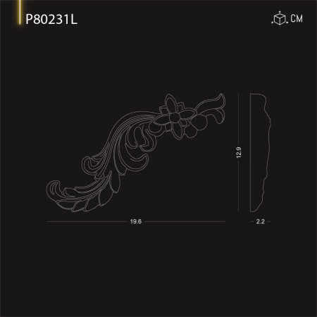 P80231L Tipuri de ornamente  si decoratiuni de perete din poliuretan cu modele decorative