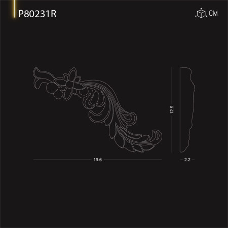 P80231R Modele de ornamente si decoratiuni de perete din poliuretan