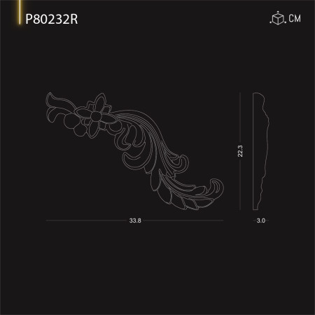 P80232R Modele de ornamente si decoratiuni de perete din poliuretan