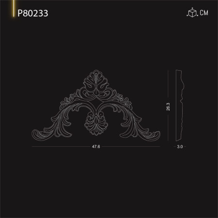 P80233 Ornamente si decoratiuni de perete din poliuretan cu modele decorative