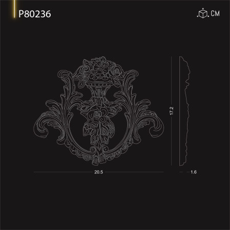 P80236 Modele ornamente decorative pentru perete  din poliuretan