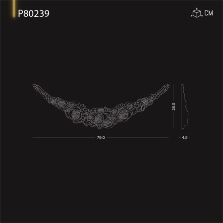 P80239 Ornamente si decoratiuni de perete din poliuretan cu modele decorative