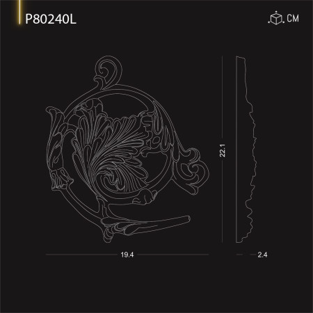 P80240L Productie de ornamente si decoratiuni de perete din poliuretan cu modele decorative