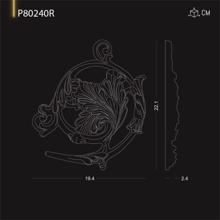 P80240R Modele de ornamente si decoratiuni de perete din poliuretan