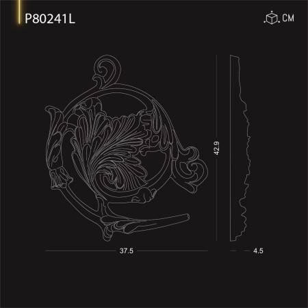 P80241L Modele ornamente decorative pentru perete  din poliuretan