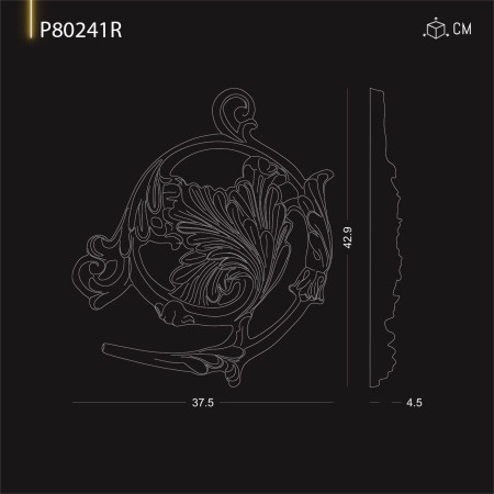 P80241R Modele de ornamente si decoratiuni de perete din poliuretan