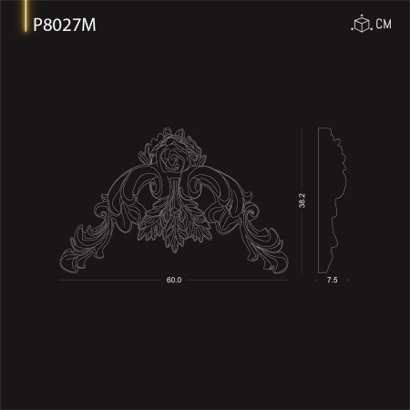 P8027M Tipuri de ornamente  si decoratiuni de perete din poliuretan cu modele decorative
