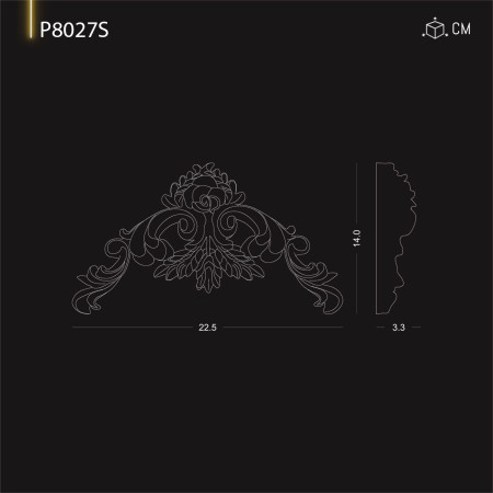P8027S Ornamente si decoratiuni de perete din poliuretan cu modele decorative