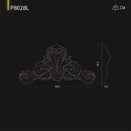 P8028L Ornamente si decoratiuni de perete din poliuretan cu modele decorative