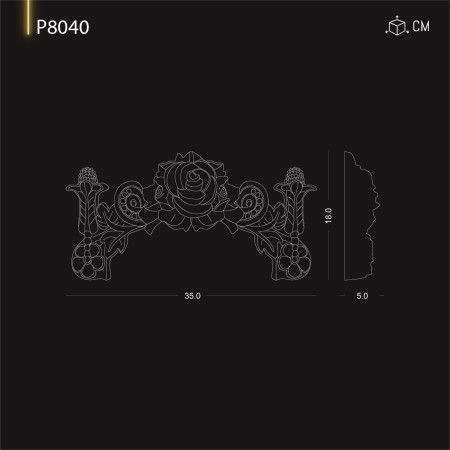 P8040 Preturi de ornamente si decoratiuni de perete din poliuretan cu modele decorative