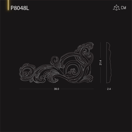 P8048L Tipuri de ornamente  si decoratiuni de perete din poliuretan cu modele decorative