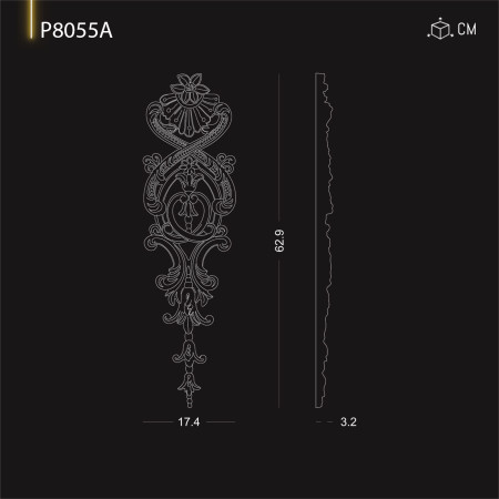 P8055A Modele de ornamente si decoratiuni de perete din poliuretan