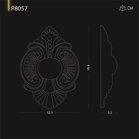 P8057 Preturi de ornamente si decoratiuni de perete din poliuretan cu modele decorative