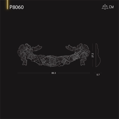 P8060 Tipuri de ornamente  si decoratiuni de perete din poliuretan cu modele decorative