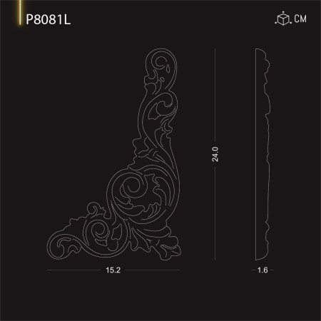 P8081L Ornamente si decoratiuni de perete din poliuretan