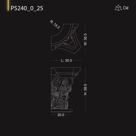 P524025 Coloane decorative Doric, Ionic,Corintic din poliuretan