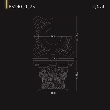 P524075 Capitetele coloane decorative