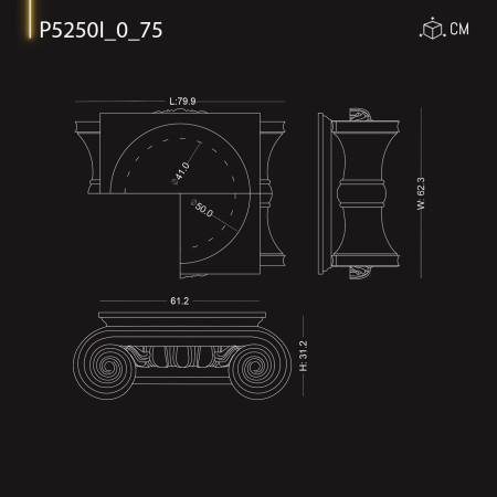 P5250I75 Capitel coloane doric, corintic  din poliuretan