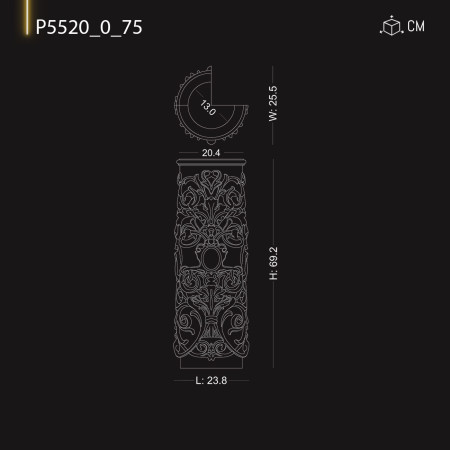 P5520_0_75 Pret coloane interioare si exterioare din poliuretan 