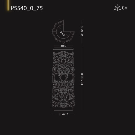 P5540_0_75 Capitel coloana decorativa Doric ,Corintic din poliuretan 