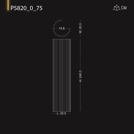 P5820_0_75 Modele de capiteluri coloană interioară și exterioară din poliuretan 