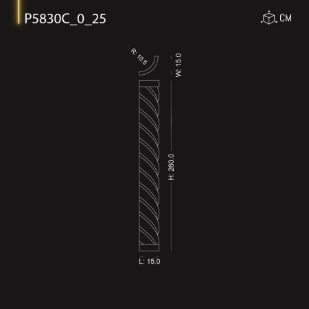 P5830C25 Coloane  stâlp din poliuretan .Coloane și capiteluri corintice, dorice ,ionice