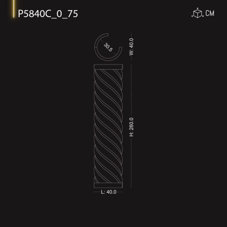 P5840C_0_75 Coloane otomane din poliuretan