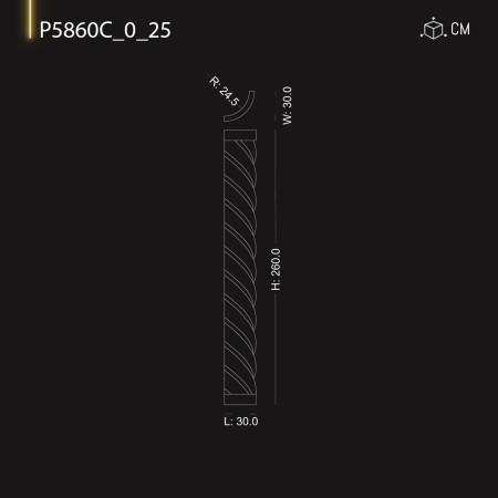 P5860C25  Modele de coloane din poliuretan.Coloane decorative dorice, corintice și capitel