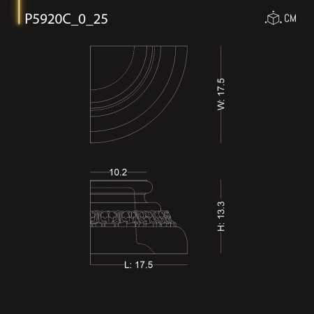 P5920C_0_25  Modele de coloane din poliuretan.Coloane decorative dorice, corintice și capitel