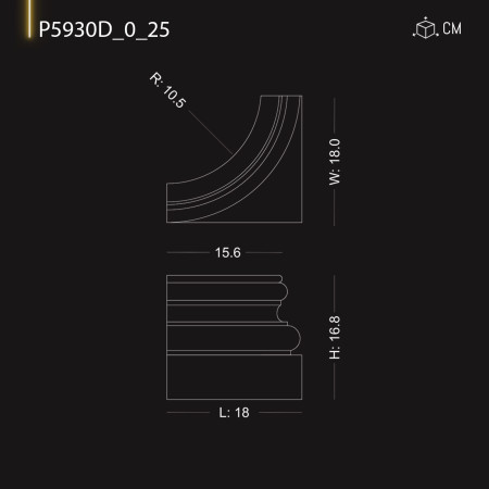 P5930D25 Coloane dorice ,corintice din poliuretan .Producția de coloane decorative