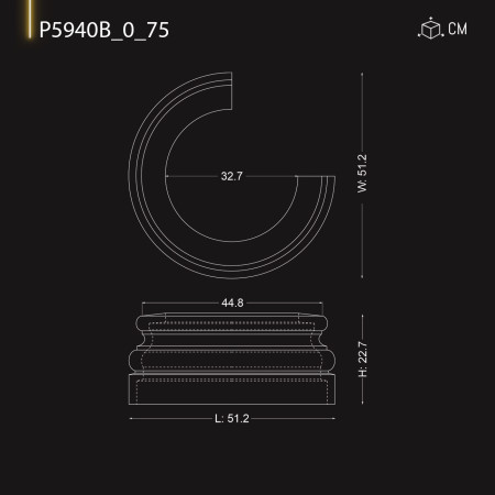 P5940B_0_75  Coloane decorative din poliuretan