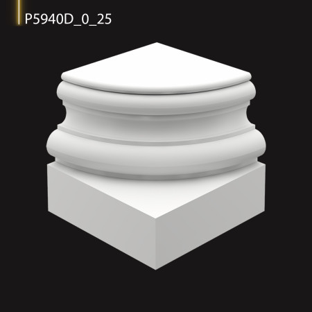 P5940D_0_25 Coloană din poliuretan .Capitel coloană decorativ doric