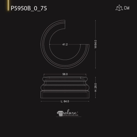 P5950B_0_75 Modele capiteluri dorice, corintice din poliuretan