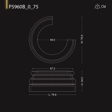 P5960B_0_75  Coloane decorative din poliuretan