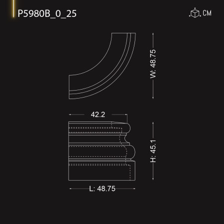 P5980B_0_25 Capitetele coloane din spuma rigida poliuretanica