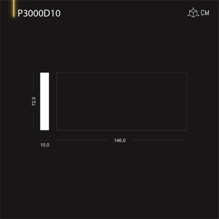P3000D10 Poliuretan Panou Modele Panou Decorativ 3D din Poliuretan pentru Perete 72x146 cm