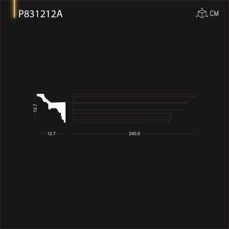 P831212A Preturi pentru cornise simplu de perete din poliuretan pentru decorare tavane