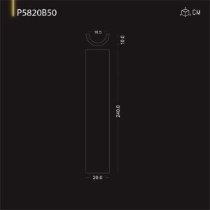 P5820B50 Producția  de stâlp de poliuretan.Coloane decorative dorice, corintice din poliuretan