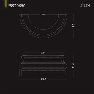 P5920B50 Coloană bizantină ,romană, grecească din poliuretan.Coloană corintică decorativă
