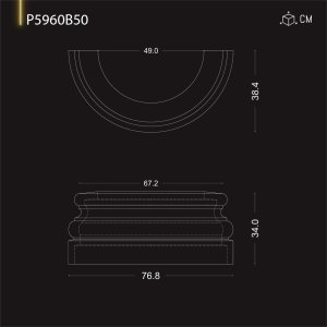 P5960B50 Modelele noastre de coloane decorative din poliuretan