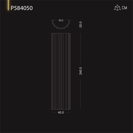 P584050 Poliuretan Coloană Canelată Modele P584050 Productie capiteluri de coloane din spuma rigida poliuretanica