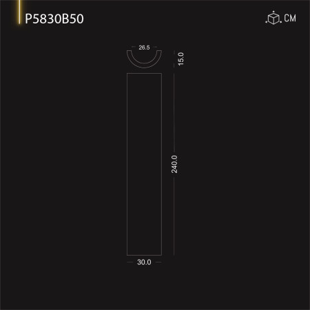 P5830B50 Poliuretan Coloană Simplă Modele P5830B50 Modele de capitel coloana otomana din poliuretan 