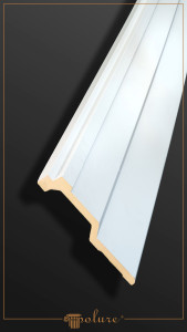 P81354 Poliuretan Cornișă Simplă Modele Cornișă Netedă din Poliuretan 4x22 cm Profil Decorativ Tavan