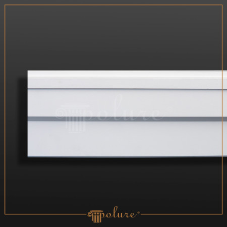 P81354 Poliuretan Cornișă Simplă Modele Cornișă Netedă din Poliuretan 4x22 cm Profil Decorativ Tavan