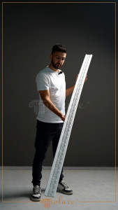 P81013 Poliuretan Cornișă Cu Model Modele Cornișă din Poliuretan cu Relief Clasica 7x7 cm