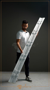 P81132 Poliuretan Cornișă Cu Model Modele Cornișă Decorativă din Poliuretan cu Model Sculptat 11x13 cm